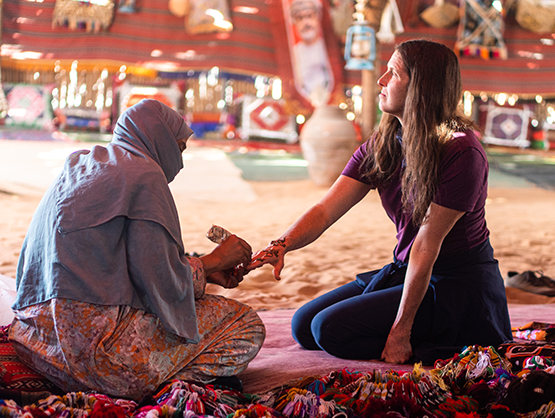 Campement bédouin traditionnel